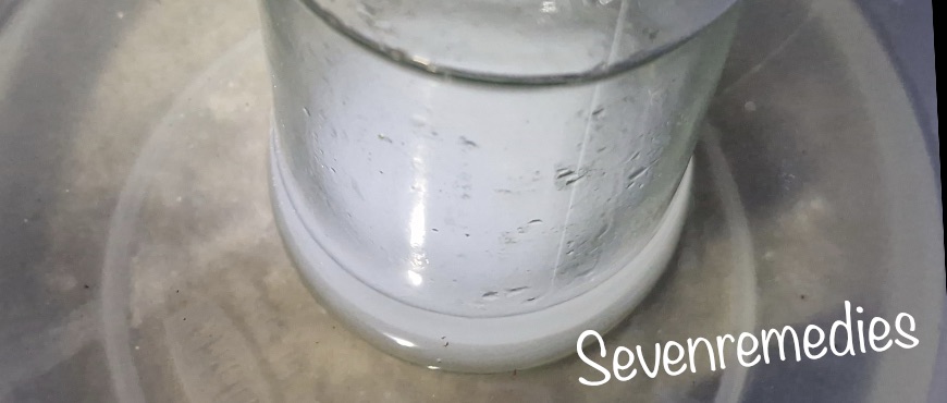 In the receiver a milky substance. Colatile oils and salt and water.